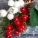 Decor "Winter charm" berry berries red white needles, 25 cm