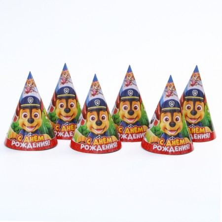 A set of paper utensils, on 6 people "Happy Birthday!", Puppy Patrol-4