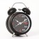 The alarm clock "One, Two", discrete move, D-6.5 cm, 12 x 8 cm, black
