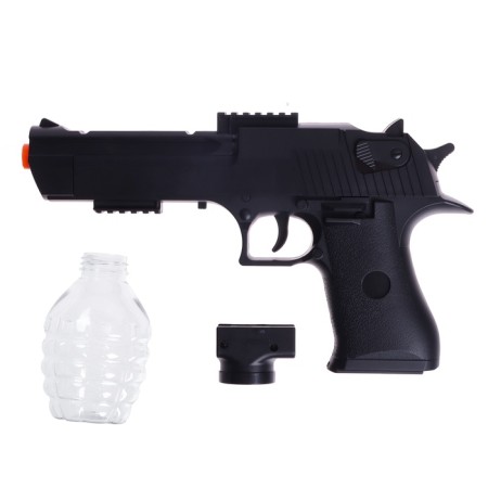 Black pistol, shoots gel bullets, mobile shutter, battery 3.7v-5