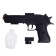 Black pistol, shoots gel bullets, mobile shutter, battery 3.7v