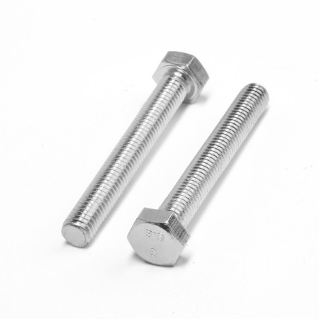 Bolt Stroybat, with a hexagonal head, galvanized, Din933, M8x60 mm, 3 pcs-3
