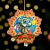 Christmas tree toy "Dragon in the snowflake", lamination, 88 x 88mm