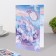 Birthday card!" Glitter, congregre, bouquet, feathers, purple tone, 25.1x19.4 cm