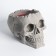 Figure Aromatic candle in concrete "Skull", 14x11 cm, red, garden berries