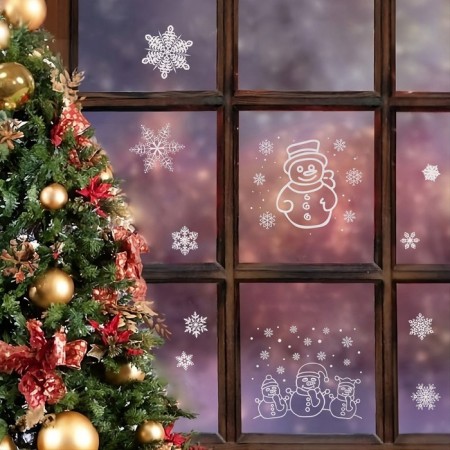 Set of stickers "New Year" snowmen, 34.3 x 35.6 cm-4