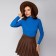 Women's turtleneck, indigo color, size 44-48