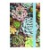 Note book A6 96 sheets at the "succulents" point, hard cover, matte lamination, elastic band, offset block 60 g/m2