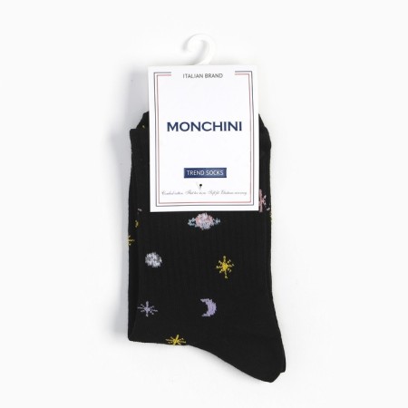 Women's socks, black color/space, size 35-37-4