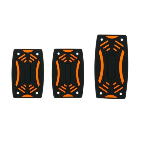 Cartage pedals, anti -slip, set 3 pcs. Black-orange-1