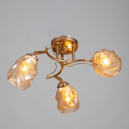 LUSTER "LOIS" 3x40W E27 gold 50x50x22cm-1