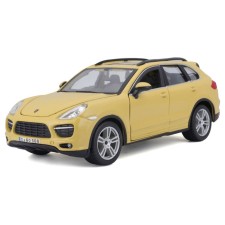 BBURAGO Porsche Cayenne Turbo, Die-Cast, 1:24, opening doors, yellow color.