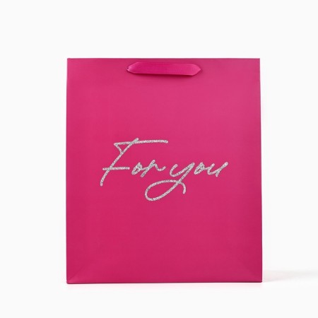 Laminated vertical package “For you”, glitter, m, 26 × 30 × 9 cm-1