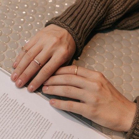 Ring "path" is a single, pink gilding, 17 size-1