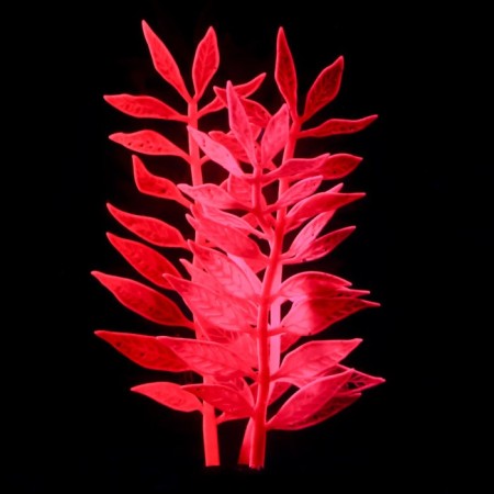 Silicone aquarium plant, glowing in the dark, 8 x 15 cm, pink-1