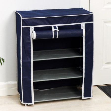 Shoe, 4 tiers, 57 × 28 × 72 cm, blue color