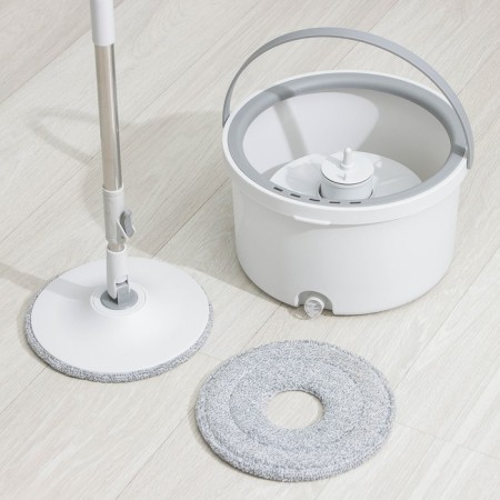 Mop with spin and bucket, microfiber nozzle, compact-2