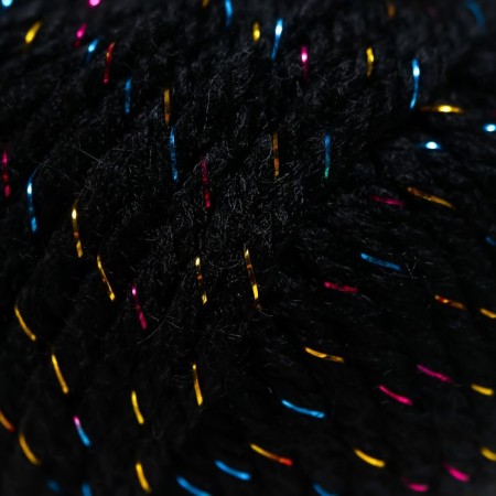 Yarn 70% acrylic, 30% silk "Softy Shine" 50 g 85 m color 44 Black night-3