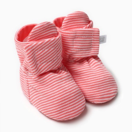 Pitty booties, coral color, size 16 (1-6 month)