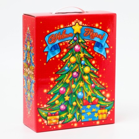 New Year. Gift box, New Year's "Eastern Snake" with a plastic pen 23.5*9.5*30 cm.-1