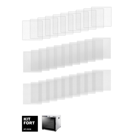 Drywall for vegetables and fruits KitFort KT-1910, 1000 watts, 10 tiers, silver-2