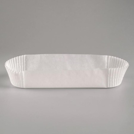 Baking shape is white, oval shape, 3.4 x 13.6 x 2.7 cm, set of 1000 pcs.-1