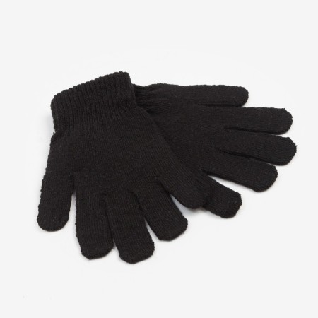 Women's gloves collorista are single -layer, col. Black, rr 19 cm