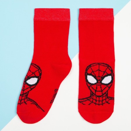 Socks for the boy "Spider-Man", Marvel, 18-20 cm, red color