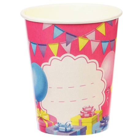 Paper glass "Happy Birthday!", 250 ml, cats aristocrats-2