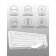 Keyboard + Mouse A4Tech FSTYLER F1010 CLAV: White/Gray Mouse: White/Gray USB Multimedia (F10 10046