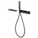 Bath mixer Abber Rund AF8731B, hidden installation, shower set, shelf, black
