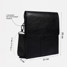 Male bag, black color