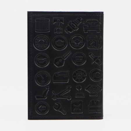 Cover for autoDocations and passports, black color-1