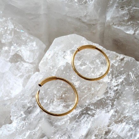 Piercing in the nose "Ring", d = 8 mm, set 2 pcs., Color gold-2