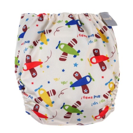 Panties-scammers, reusable, carbon-bamboo fabric, “aircraft”, from 0-36 months.-4