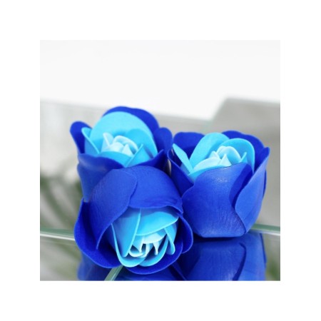 Soap roses, turquoise-blue, set 24 pcs.-6