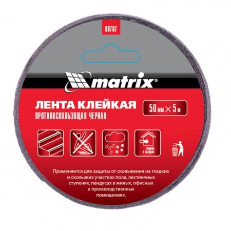 Adhesive tape Matrix 88707, anti -slip, black, 50 mm x 5 m-1