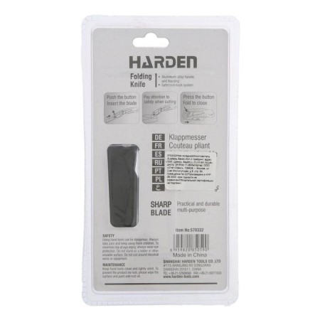 Folding knife Harden 570332, trapezoid, whole -aluminum case, 18 mm-7