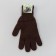 Male gloves from Mongolian wool, chocolate color, size 20-24