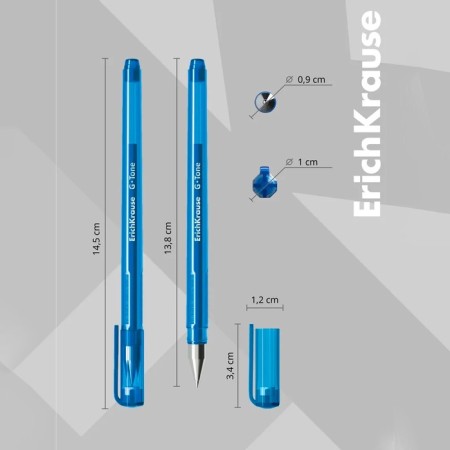 Gel pen Erichkrause G-Tone, node 0.5 mm, letter line length 500 meters-3