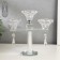 Glass of Glass for 3 candles "Flower buds" 18x19.5x7 cm