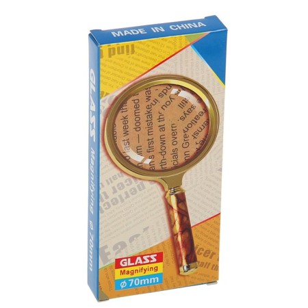 Classic magnifier in gold frame 4x, d = 7cm-3