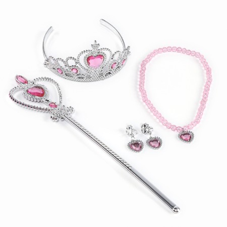 Carnival set "Beautiful Princess": cloak, crown, pendant, earrings, wand-7