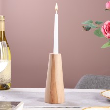 Candlestick, model No. 10, 7 x 17 cm, beech