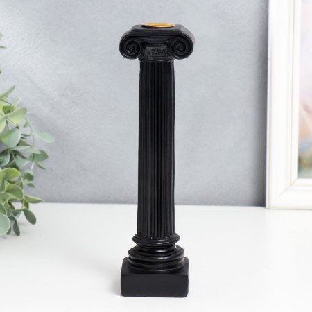 Greek column candlestick "Greek column" Black 23x6x6 cm