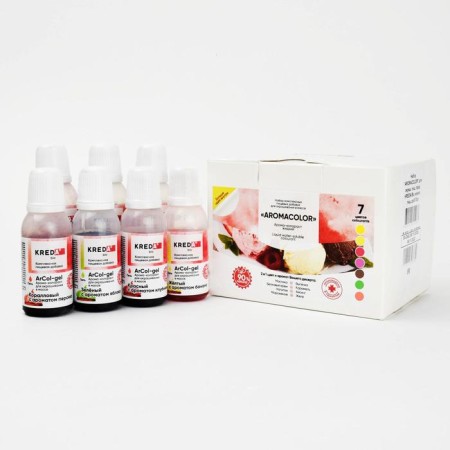 AROMACOLOR Kreda BIO dietary dyes set, 7 colors