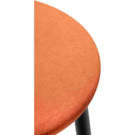 Harmar Gangtot Stool Metal/velor, black/orange 38x38x62 cm-2