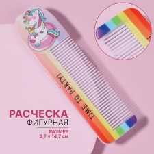 Comb “unicorn Pati”, with a pen, curly, 14.7 × 3.7, multi -colored