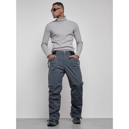 Semi-combinezone ski insulated male winter, size 50, dark gray color-20