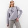 Female sweatshirt Minaku: Velvet Collection color light gray, size 44